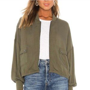 Jack by BB Dakota Green Bomber Jacket - Size Medium
